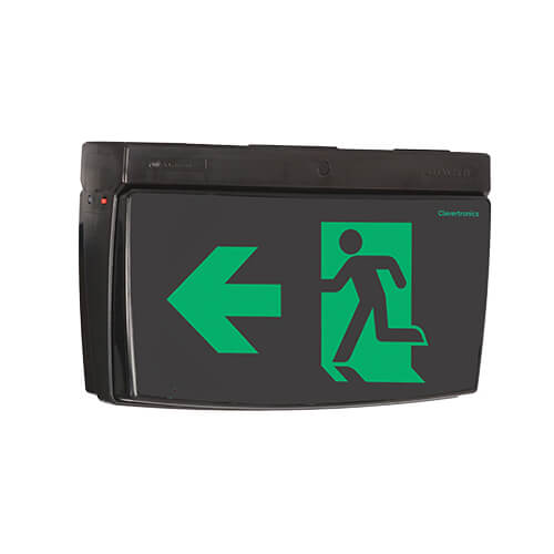 Cleverfit Exit, Surface Mount, LP, DALI Emergency, Theatre Version, Running Man Arrow Left, Single Sided